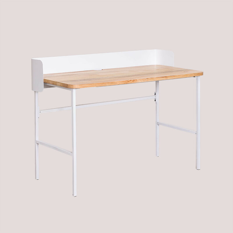 

Escritorio en Madera y Metal Verthia Blanco - Sklum