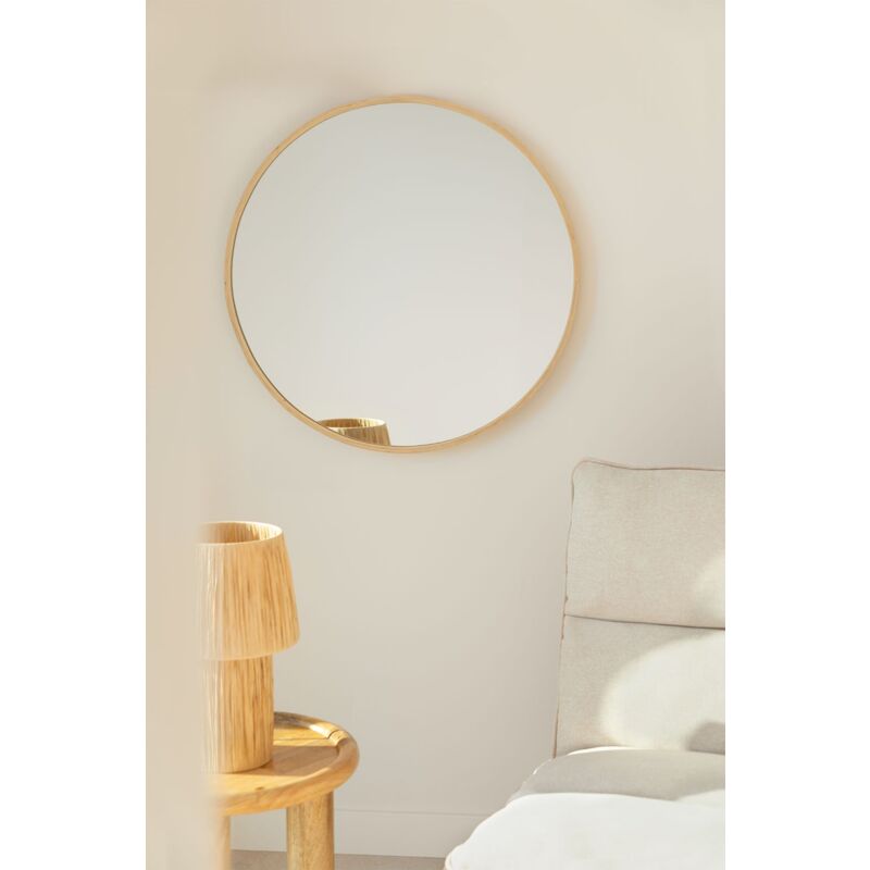 

Espejo de Pared Redondo en Madera Yiro SKLUM - Ø70 cm