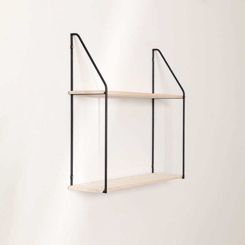 Étagères murales en bois et acier Arison SKLUM