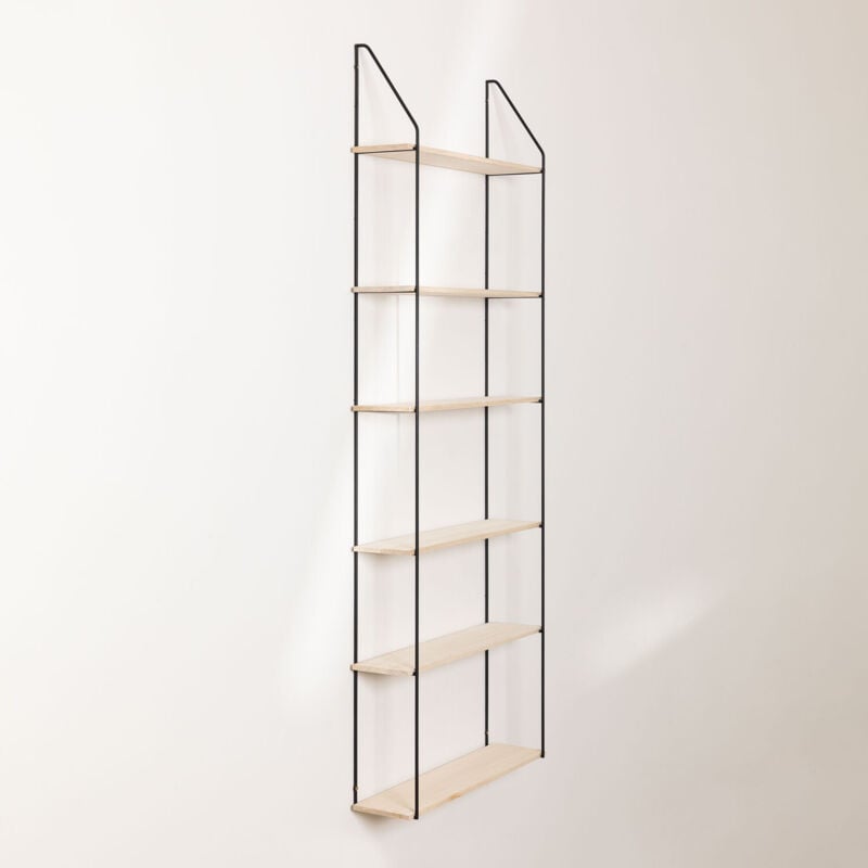 Sklum - tagères murales en bois et acier Arison