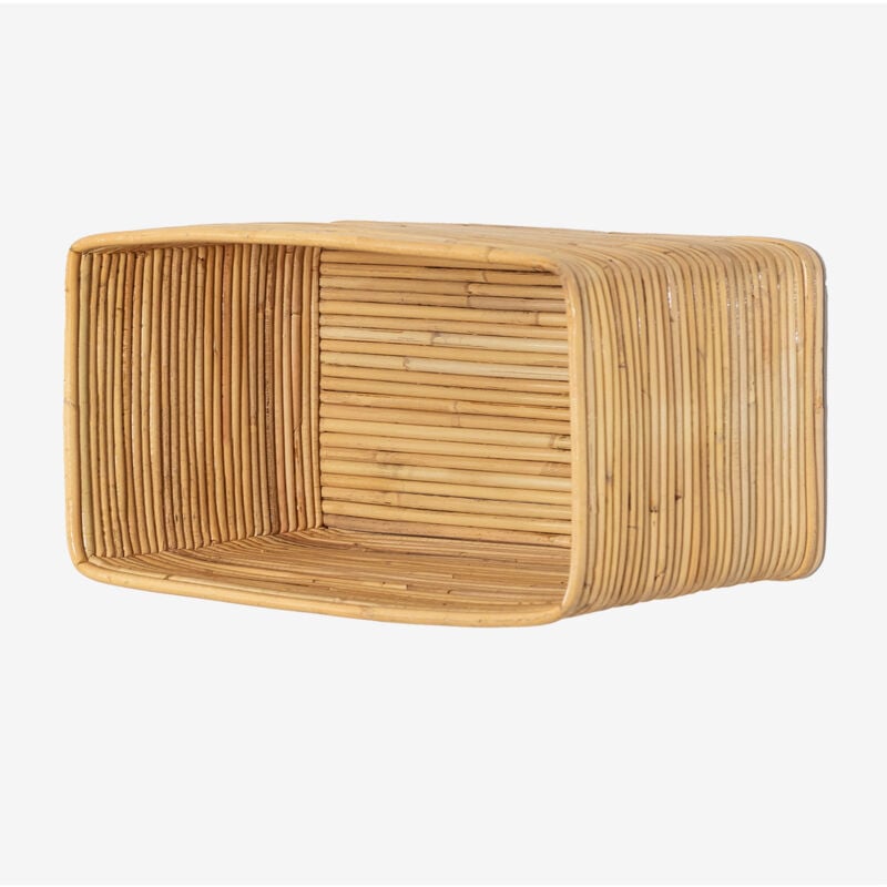 Sklum - tagère murale en rotin Feyrat Marron Bois Naturel