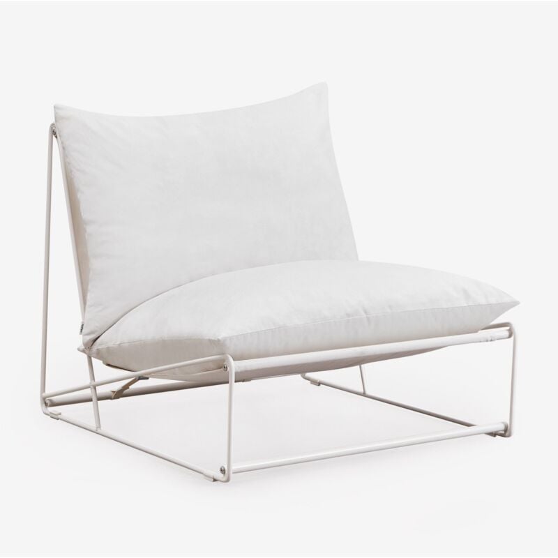 Sklum - Fauteuil de jardin Amaro Blanc Gardenia