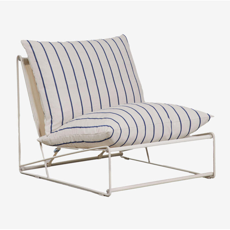 Sklum - Fauteuil de jardin Amaro Tapioca Beige - Bleu Marin Sklum - Fauteuil de jardin Amaro Tapioca Beige - Bleu Marin