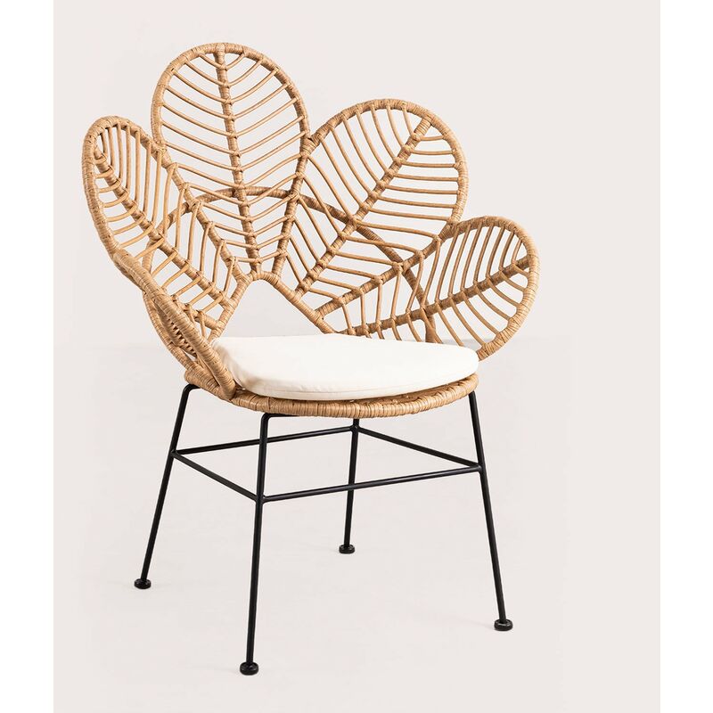 Sklum - Fauteuil en osier synthétique Rinum Osier Synthétique - NATUREL