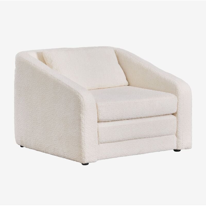 Fauteuil-lit en tissu bouclé Dalila Sklum