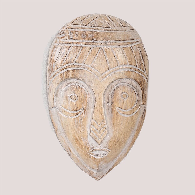 Image of Sklum - Figura Decorativa in Legno Mursi Legno Naturale c - c Legno Naturale