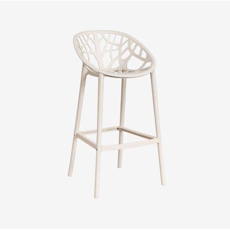 SKLUM Hoher Gartenhocker aus Polypropylen Ores Beige Tapioca ↑75 cm                                 