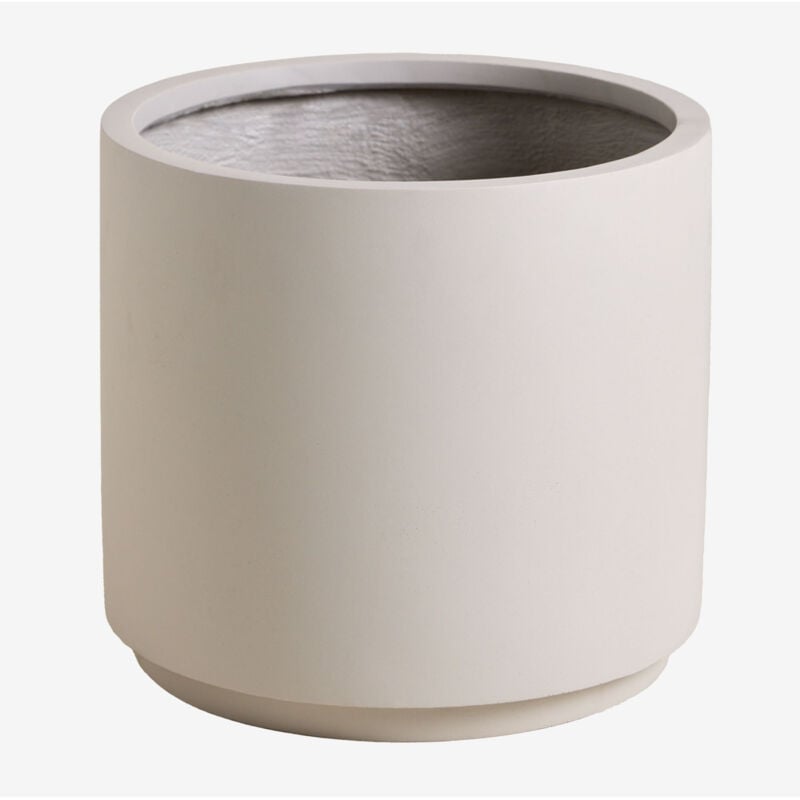 Jardinière en polystone Saturne Sklum Blanc Ø25 cm