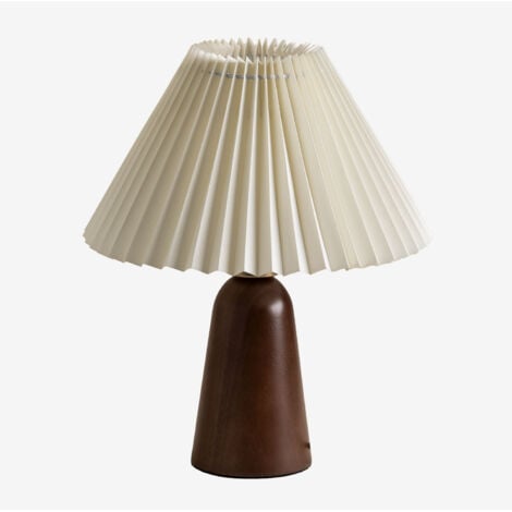 SKLUM Jeremaia Tischlampe aus Holz Creme-Beige - Braun Dark                                  