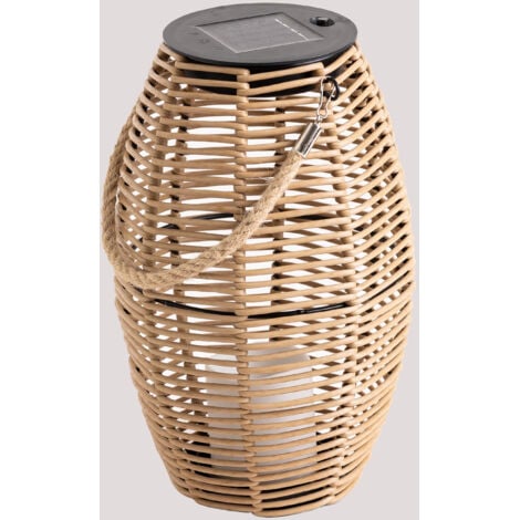 SKLUM Kabellose LED-Solar-Tischlampe für den Außenbereich Vanir Braun Natur