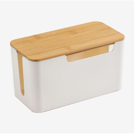 SKLUM Kabelorganisator aus Polypropylen und Bambusholz Rolayn  &x2194&xFE0E 23,5 cm                                 