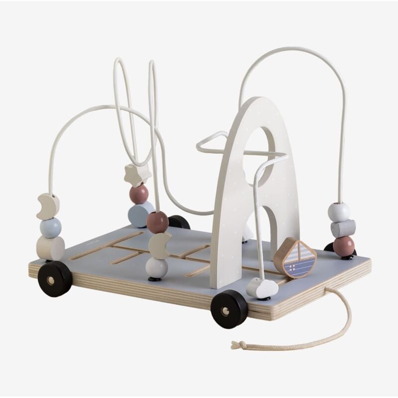 Sklum - Labyrinthe de perles en bois pour enfants Pedrys Blanc