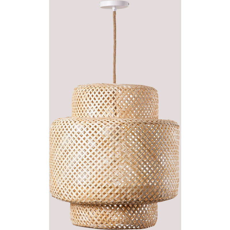 Image of Sklum - Lampada da soffitto in bambù (Ø45 cm) Lexie Natural natural - natural Ø45 cm