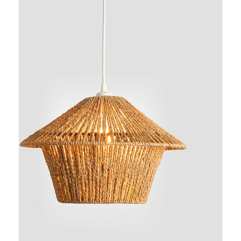 Image of Lampada da soffitto in carta intrecciata Jous natural - natural ø 38 cm - Sklum