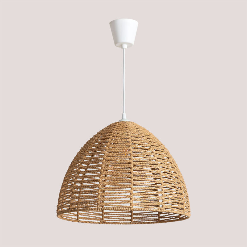 Image of Lampada da soffitto per esterno Bergges in carta intrecciata natural - natural Ø40 cm - Sklum