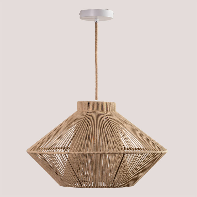 Image of Lampada da soffitto in corda di cotone Ufo natural - natural Ø50 cm - Sklum