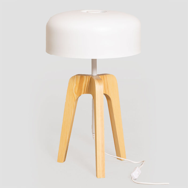 Sklum - Lampada da tavolo Kuta Bianco - Legno