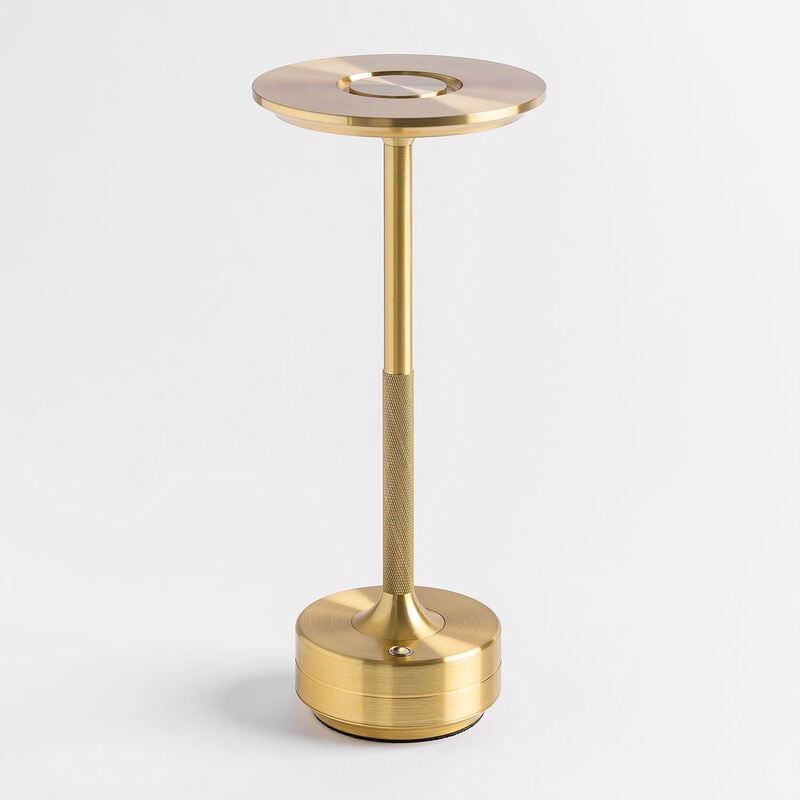 Image of Lampada da tavolo led senza fili Rivkin Style Dorato - Dorato 12 cm - Sklum