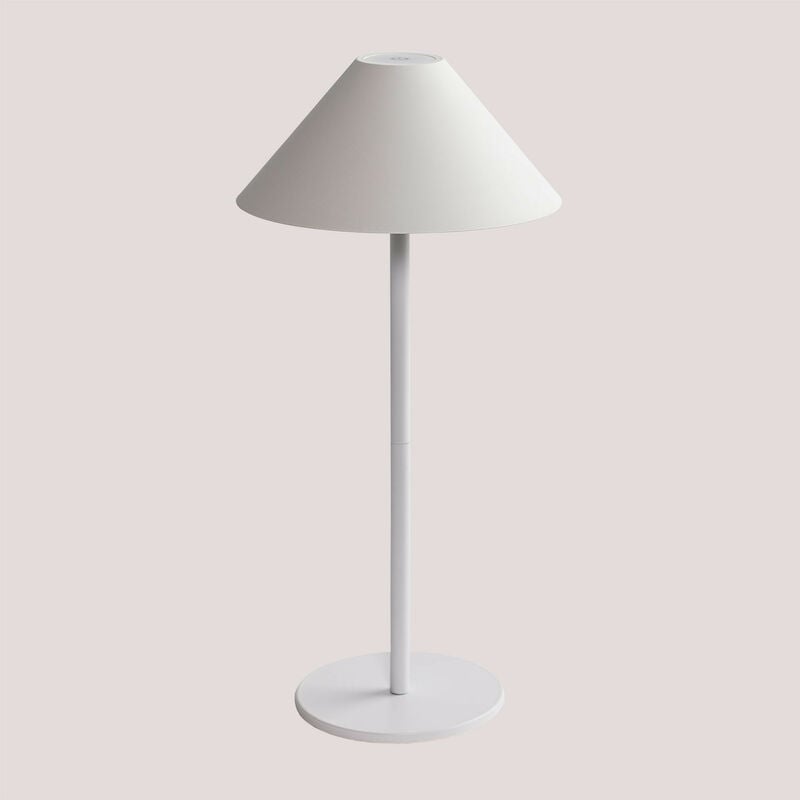 Image of Lampada da tavolo led senza fili Nebida Bianco - Bianco Ø15 cm - Sklum