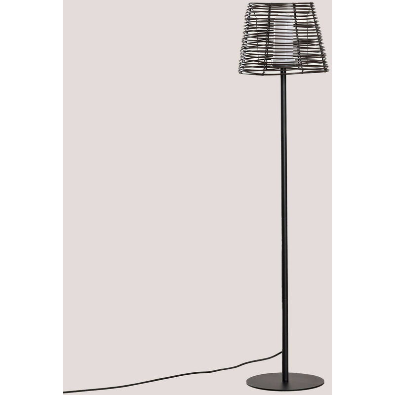 Image of Lampada da terra per esterni effetto legno Bissel Marrone scuro - Marrone scuro Ø25 cm - Sklum