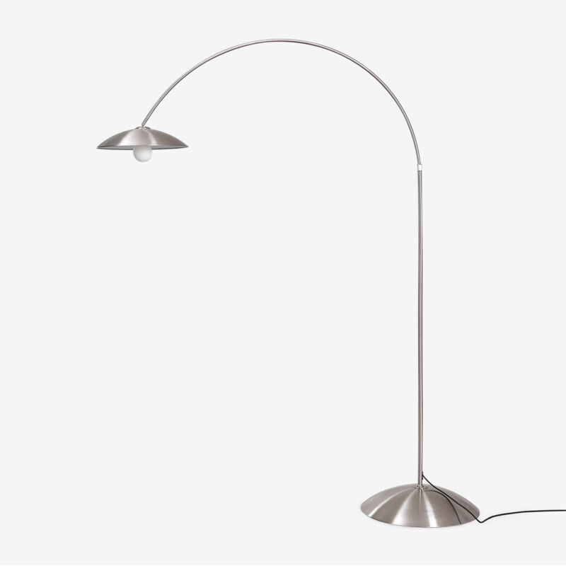 Sklum - Lampadaire en fer Lomira Gris Chromé Sklum - Lampadaire en fer Lomira Gris Chromé