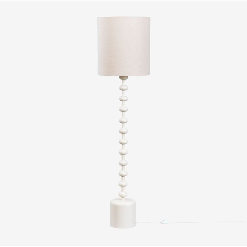 Lampadaire en lin Alieta Sklum Blanc Gardenia