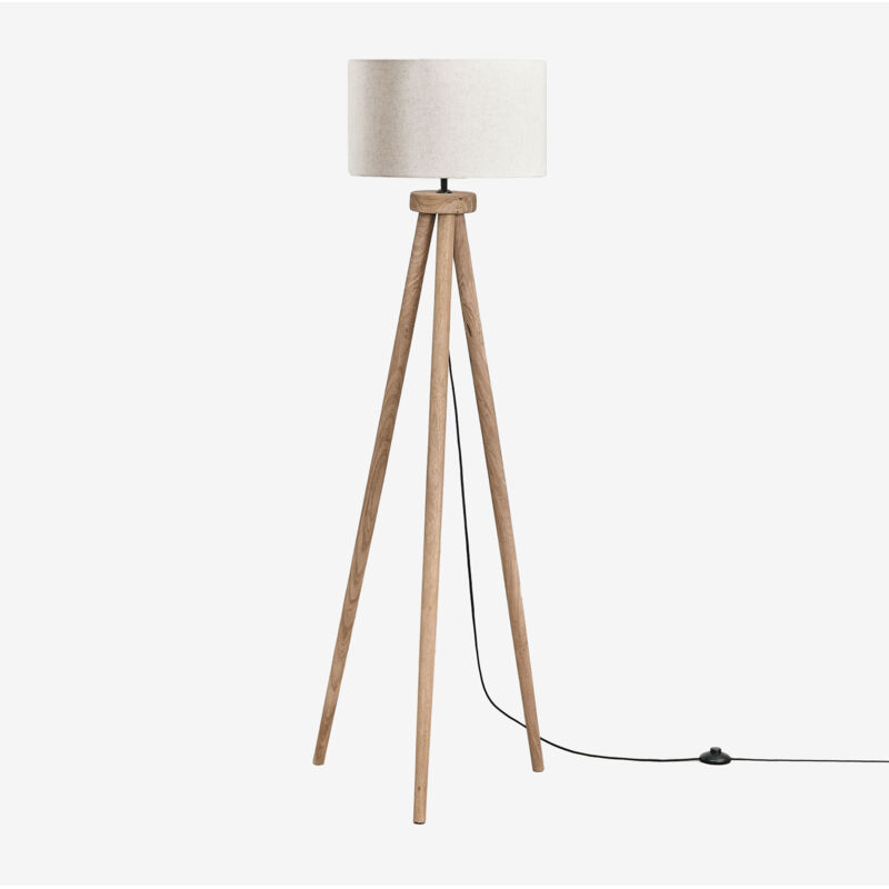 Sklum - Lampadaire Simona en bois de manguier