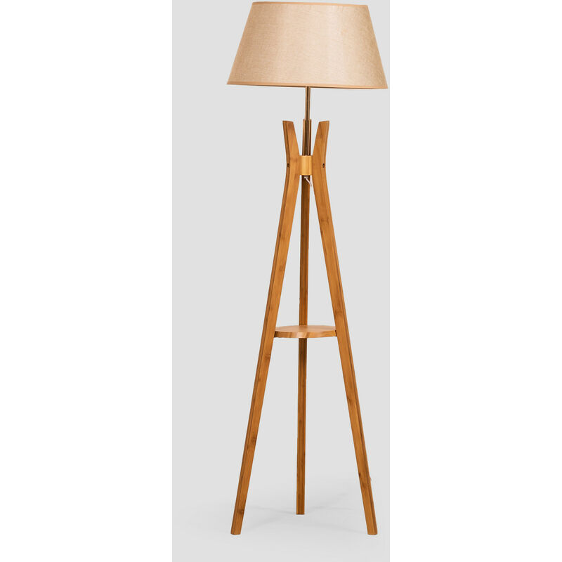 

Lámpara de Pie Komala Marrón Madera Natural - Sklum