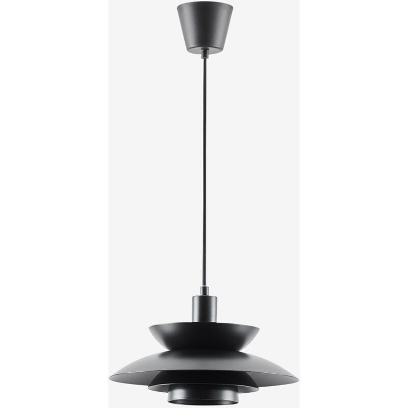 Sklum - Lampe de plafond en fer Alicia Noir
