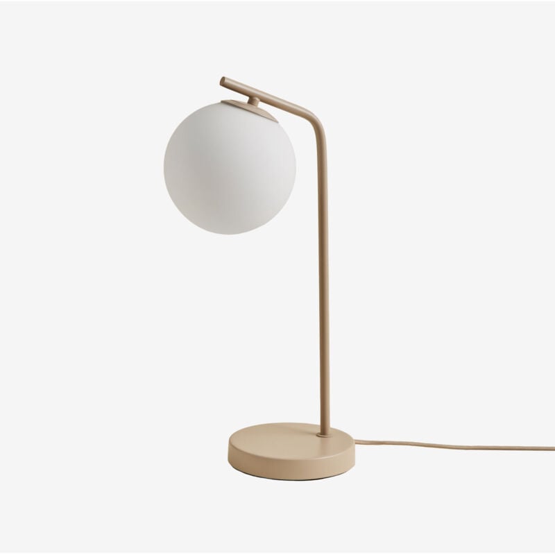 Sklum - Lampe de table Alligier en métal et verre Beige nude