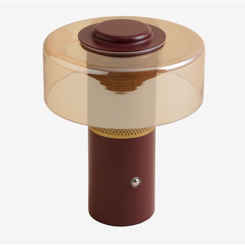 Lampe de table d'extérieur LED sans fil Elfriede en verre et acier SKLUM Rouge Brique Lampe de table d'extérieur LED sans fil Elfriede en verre et acier SKLUM Rouge Brique