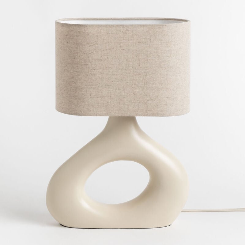 Sklum - Lampe de Table Eiverts Blanc Gardenia ↑41 cm