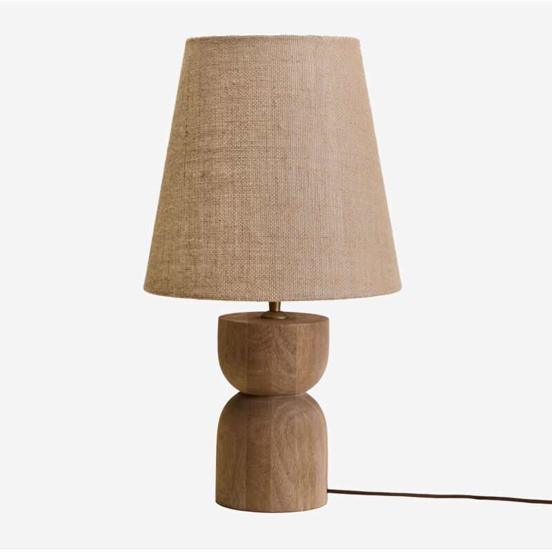 Sklum - Lampe de table en bois de manguier Diniz ↑20 cm Sklum - Lampe de table en bois de manguier Diniz ↑20 cm