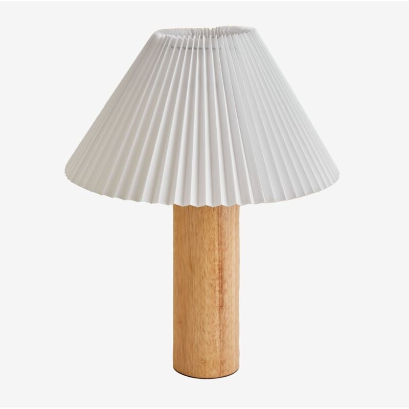 Sklum - Lampe de table en bois d'hévéa Gaines Ø40 cm