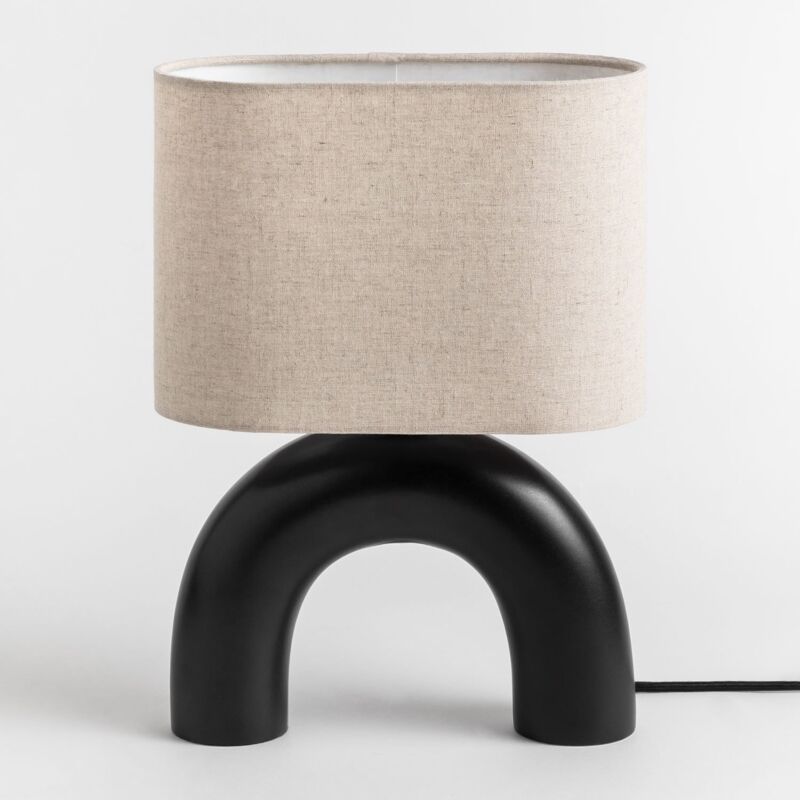 Sklum - Lampe de Table en Céramique Finley Noir
