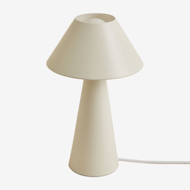 Lampe de table en fer Silenora Sklum Tapioca Beige