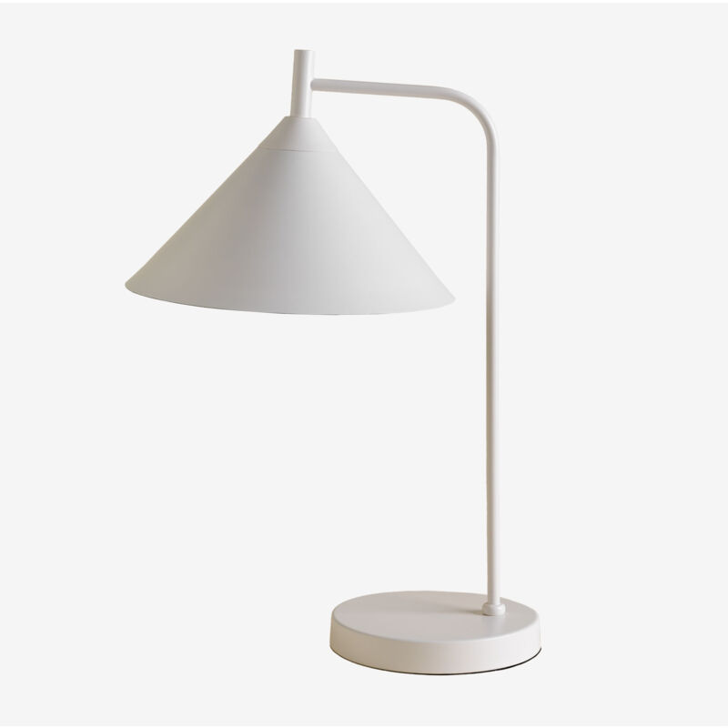 Sklum - Lampe de table en métal Cambrea Blanc Gardenia