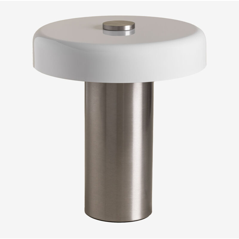 Sklum - Lampe de table en métal Darday Gris Chromé