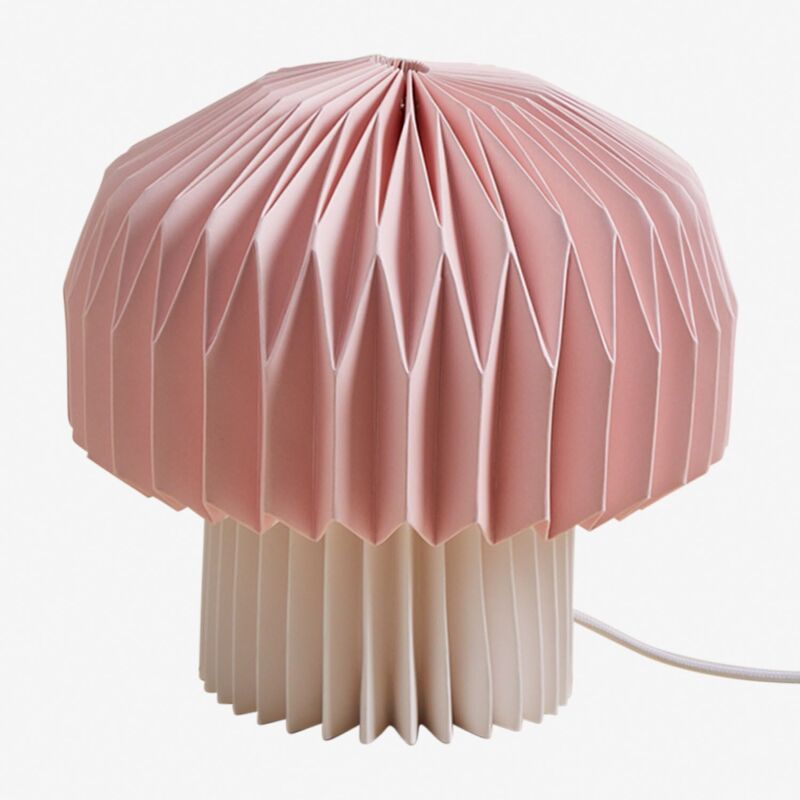 Sklum - Lampe de table en papier Aridiana Kids Rose Barbe à papa