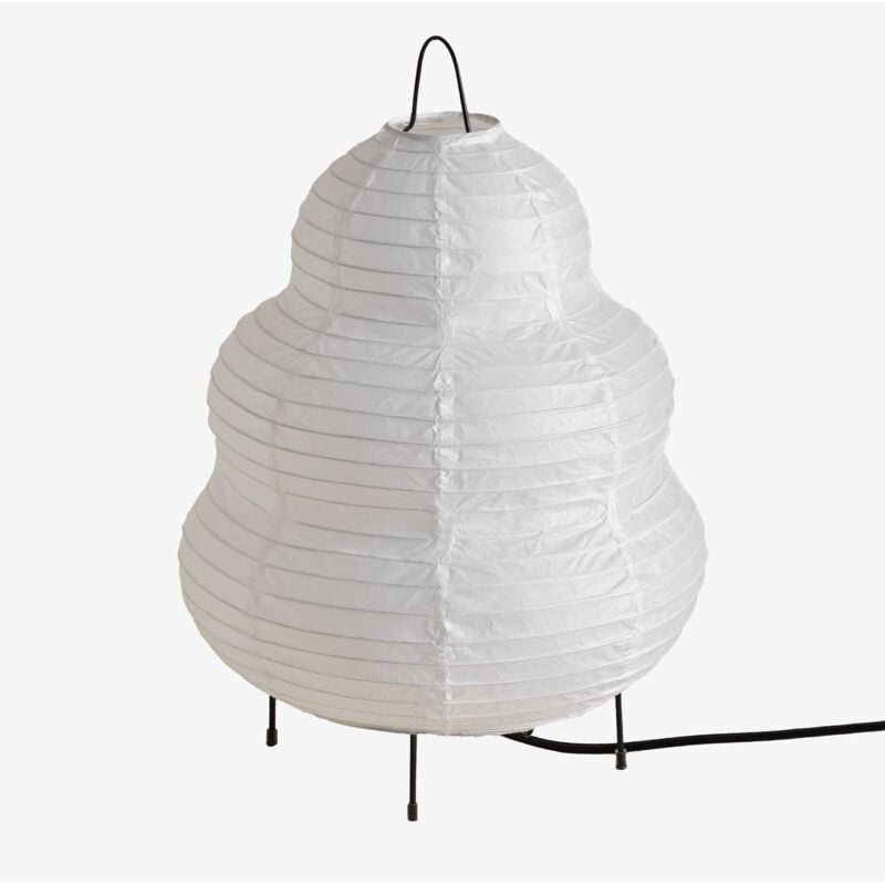 Lampe de table en papier de riz (↑34 cm) Gogian SKLUM Blanc