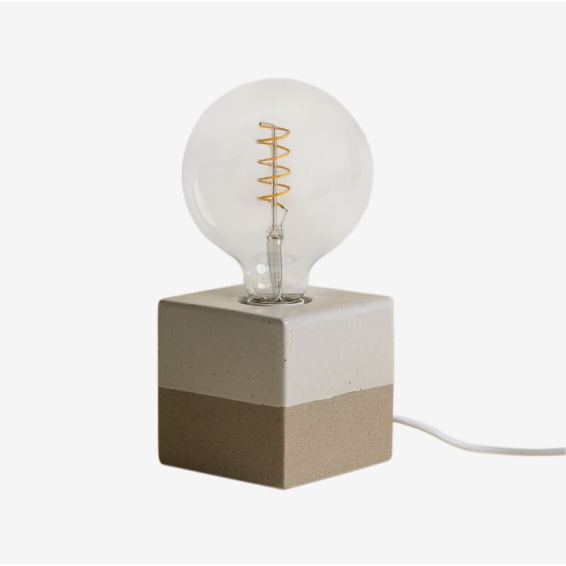 Sklum - Lampe en Porcelaine Boxi Tapioca Beige