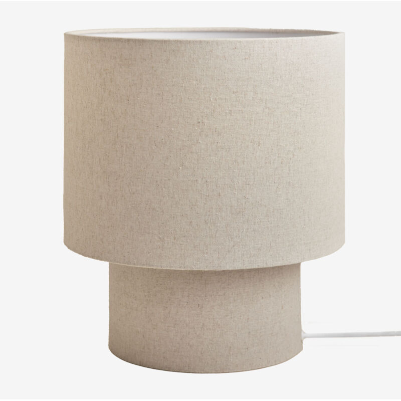 Sklum - Lampe de table Gioura en lin et fer Beige Lin ↑35 cm Sklum - Lampe de table Gioura en lin et fer Beige Lin ↑35 cm