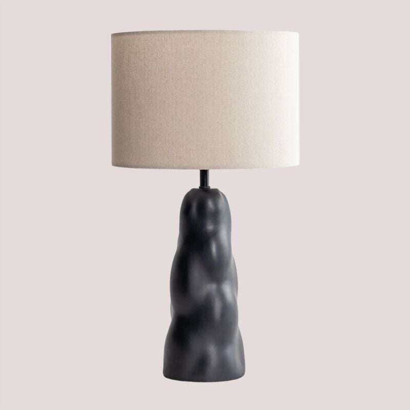 Lampe de table Godeliv Sklum Noir