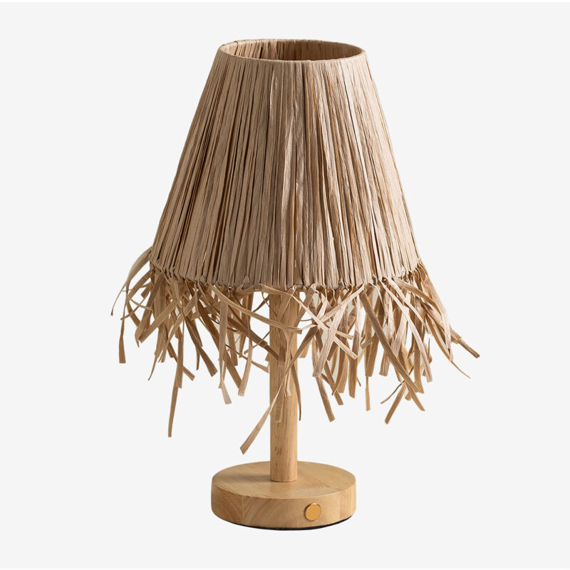 Sklum - Lampe de table sans fil en bois de Nozaine naturel