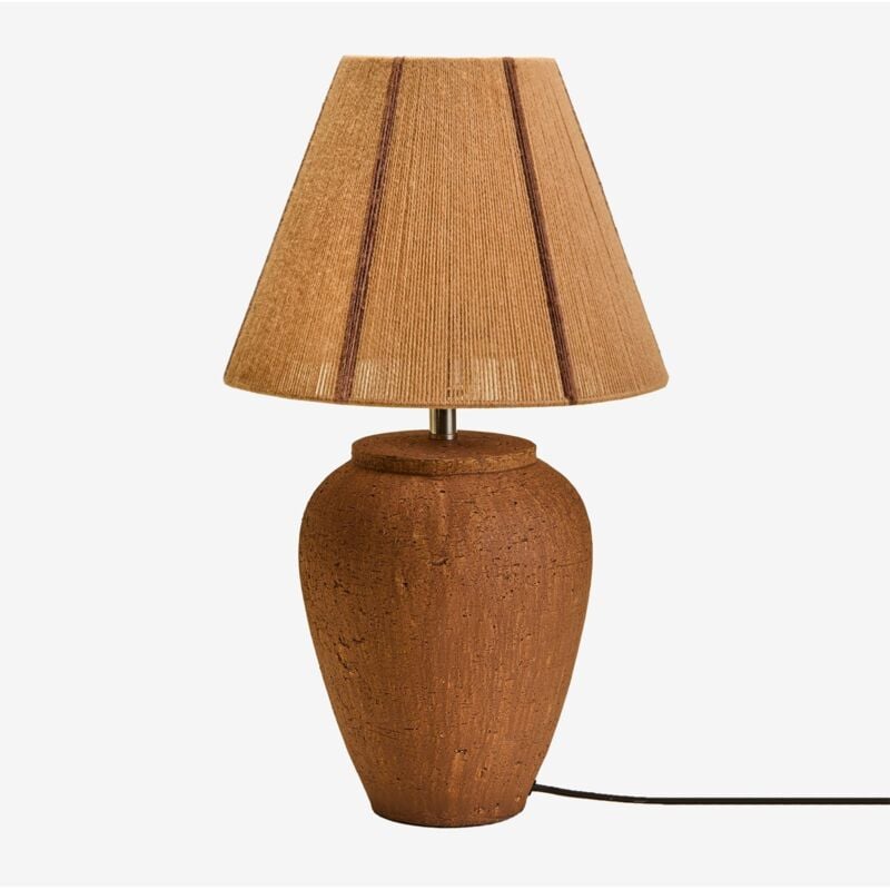 Sklum - Lampe de table en terre cuite Verena Rouge Argile