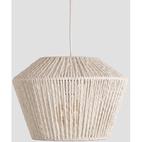 Sklum – Lampe suspendue en papier tressé – Abat-jour effet rotin – Dimensions 22x31cm – Type d'ampoule E-27 – Usage intérieur uniquement