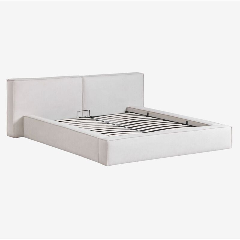 Lit avec sommier coffre tapissé Lunari Sklum