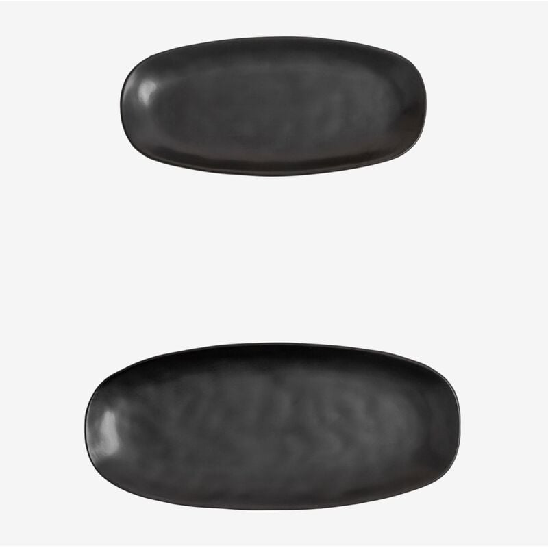 Sklum - Lot de 2 plateaux Belvere Noir
