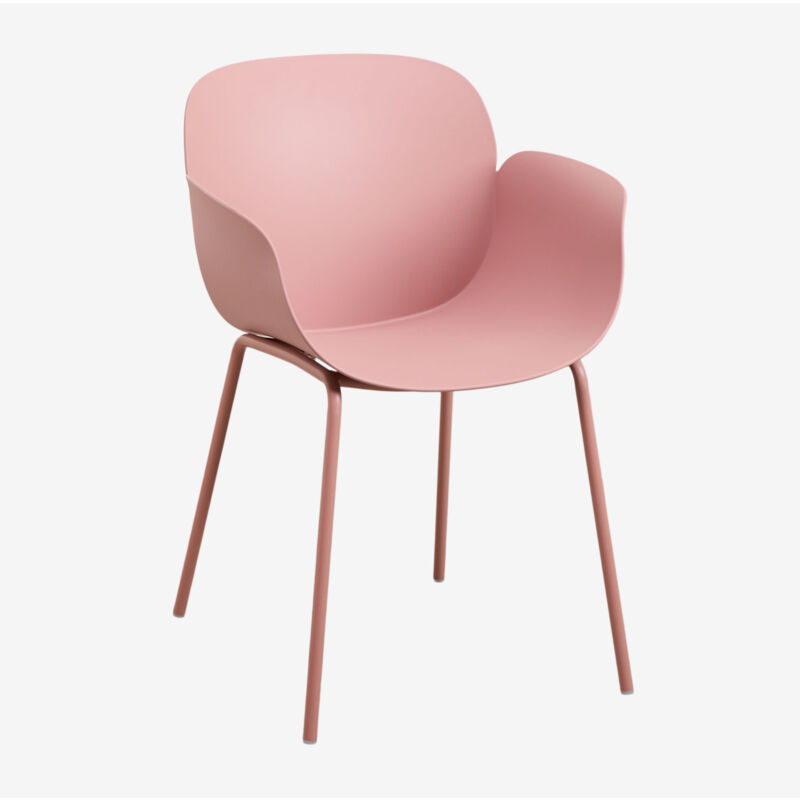 Sklum - Lot de 4 chaises de salle à manger Lynette Rose pâle