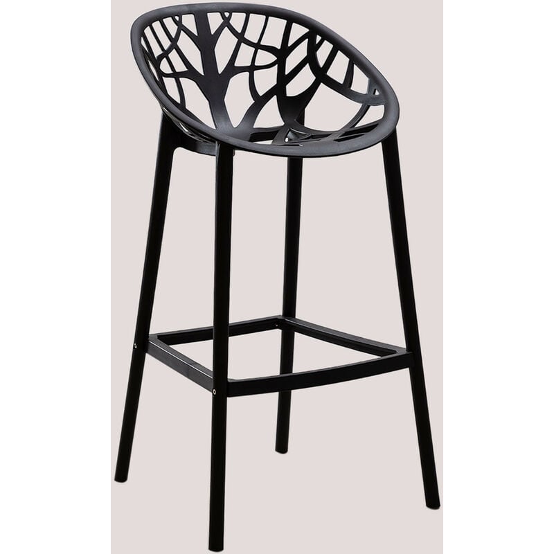 Sklum - Lot de 4 Tabourets de Jardin Hauts Ores Noir ↑75 cm